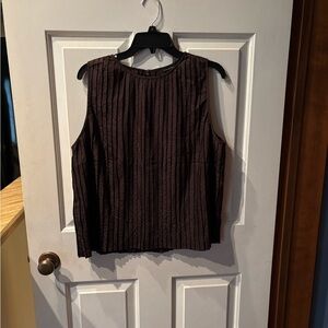 Elegant Brown Sleeveless Top